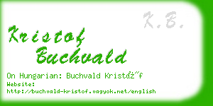 kristof buchvald business card